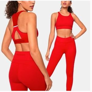 Outdoor Voices TechSweat Leggings (Scarlet)